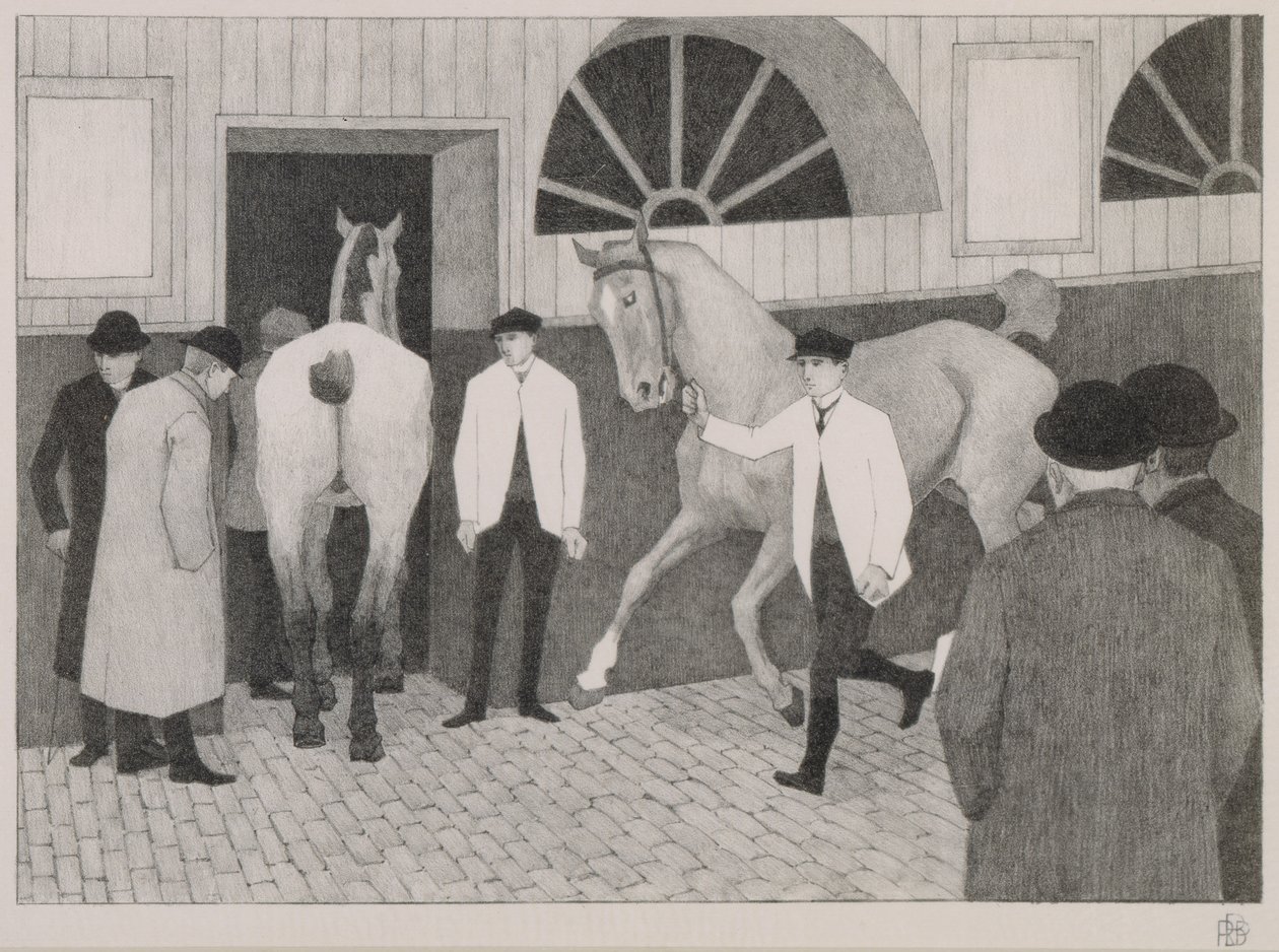 De Paardenmarkt door Robert Polhill Bevan