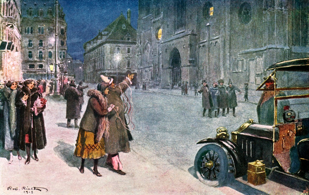 Wenen - Stefansplatz door Robert Richter