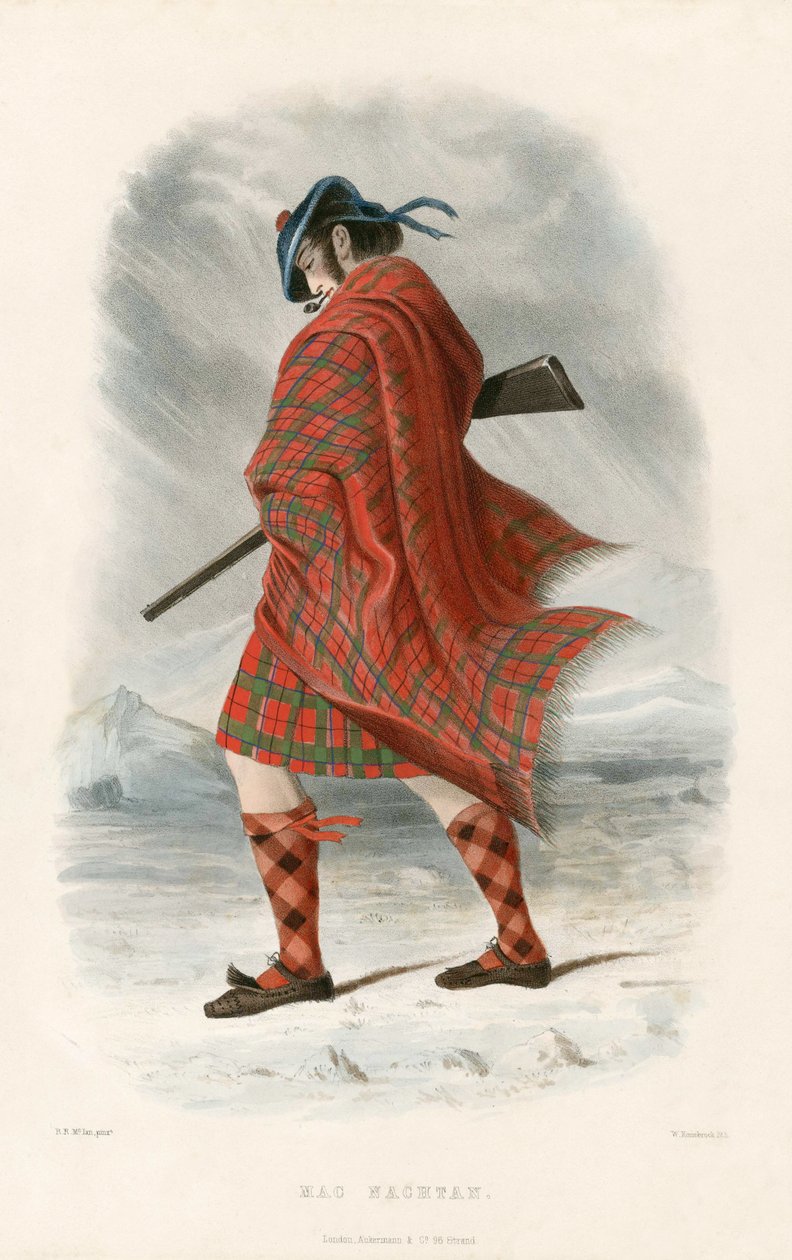 Mac Nachtan, uit The Clans of the Scottish Highlands, uitgegeven 1845 door Robert Ronald McIan