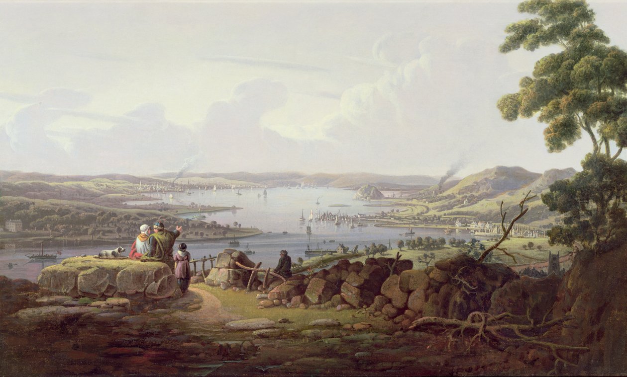 Uitzicht op Greenock, Schotland door Robert Salmon