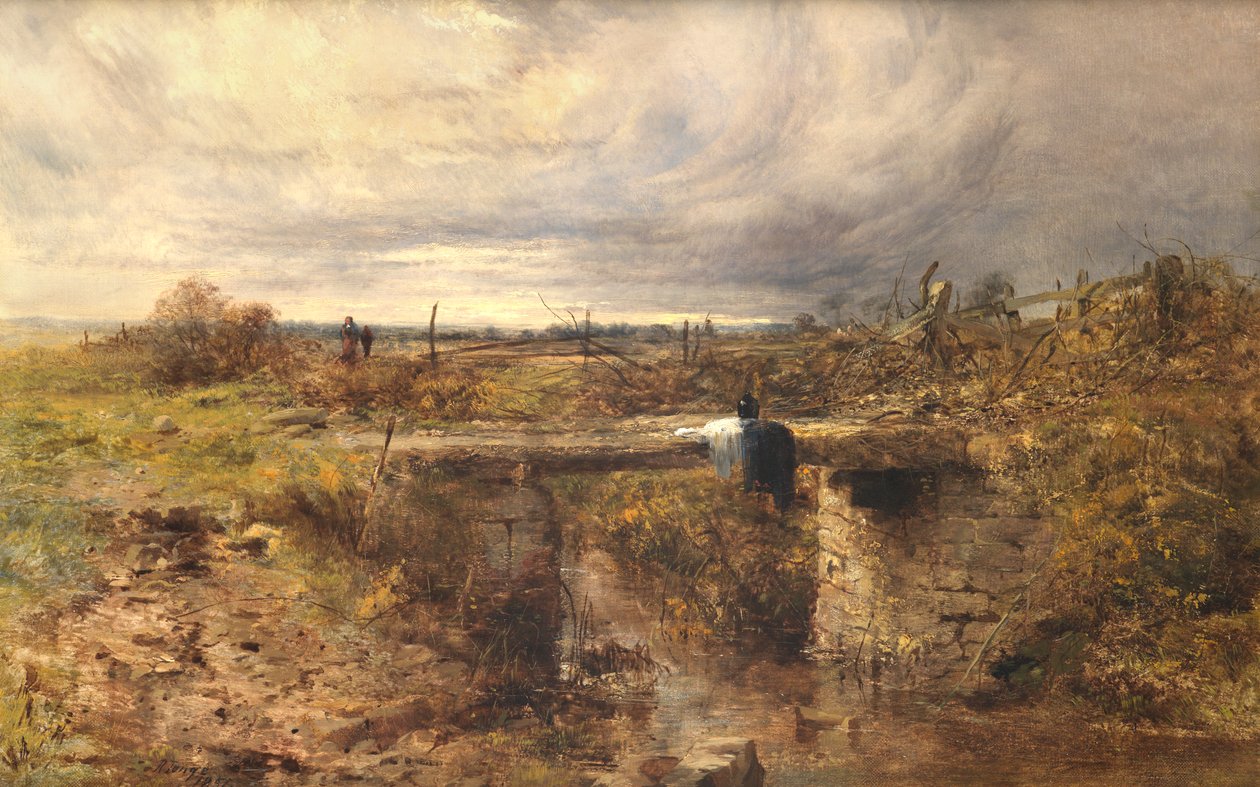 De voetbrug, 1851 door Robert Tonge