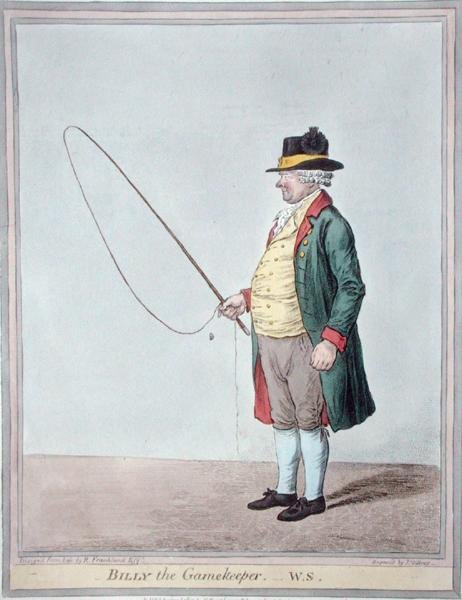 Billy de jachtopziener, gegraveerd door James Gillray (1756-1815) gepubliceerd door Hannah Humphrey in 1810 (handgekleurde gravure) door Robert (after) Frankland