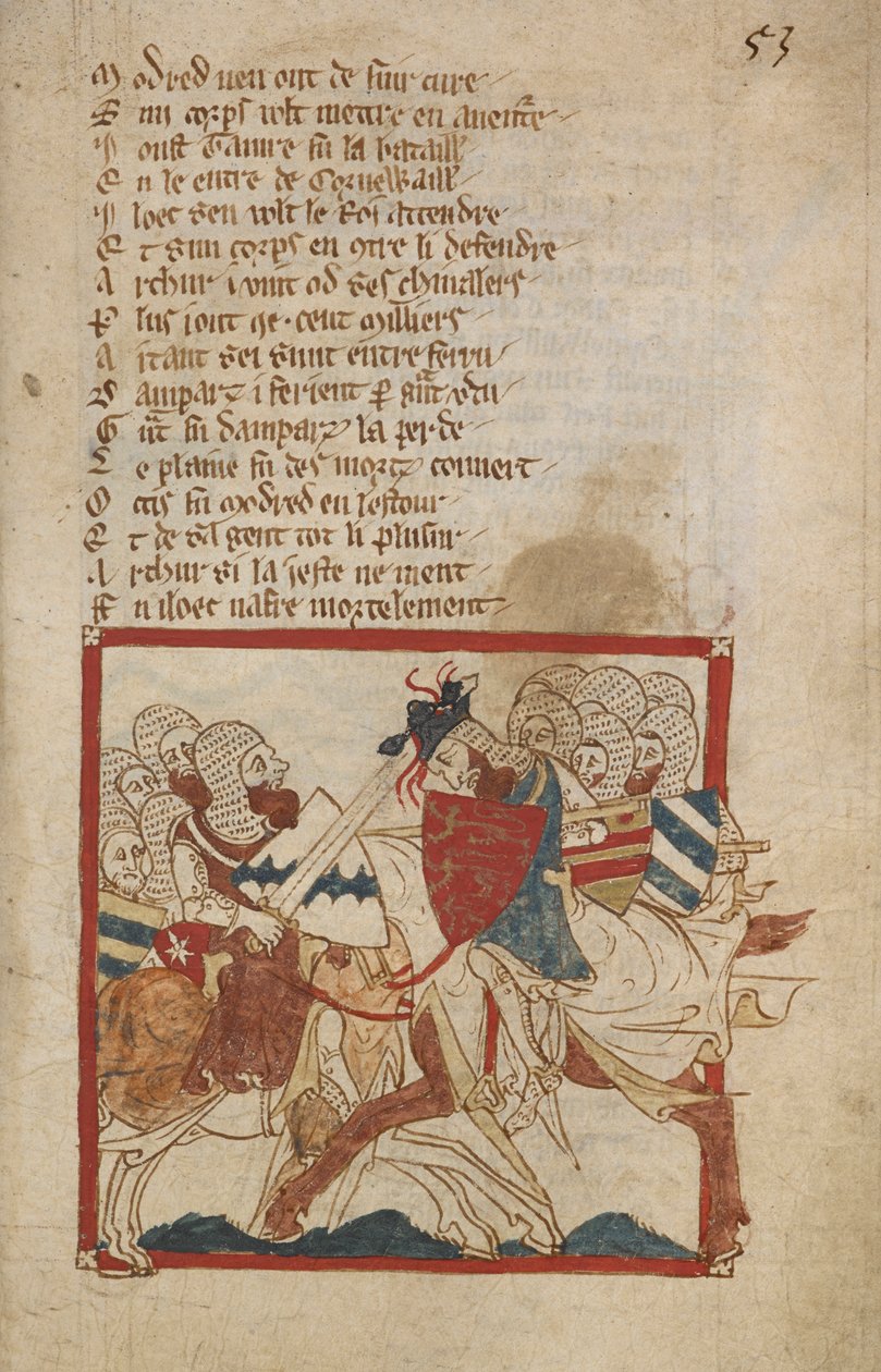 Arthur dodelijk gewond, illustratie uit 