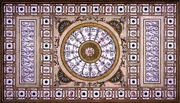 Ontwerp voor het Plafond in de Bibliotheek van Osterley House, het Huis van Robert Child Esq. door Robert Adam