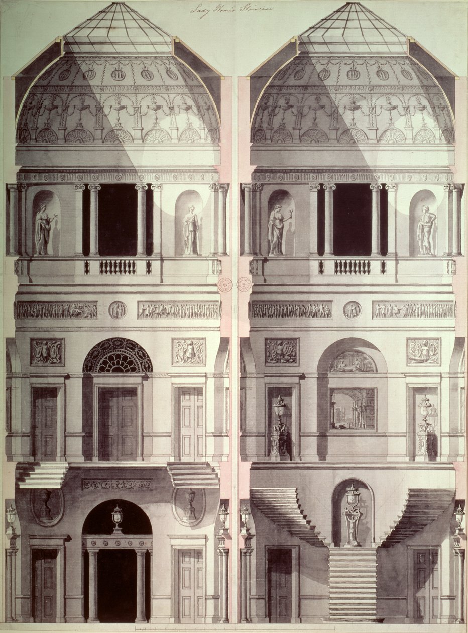 Portman Square, Home House, door Robert Adam (1728-92) door Robert Adam