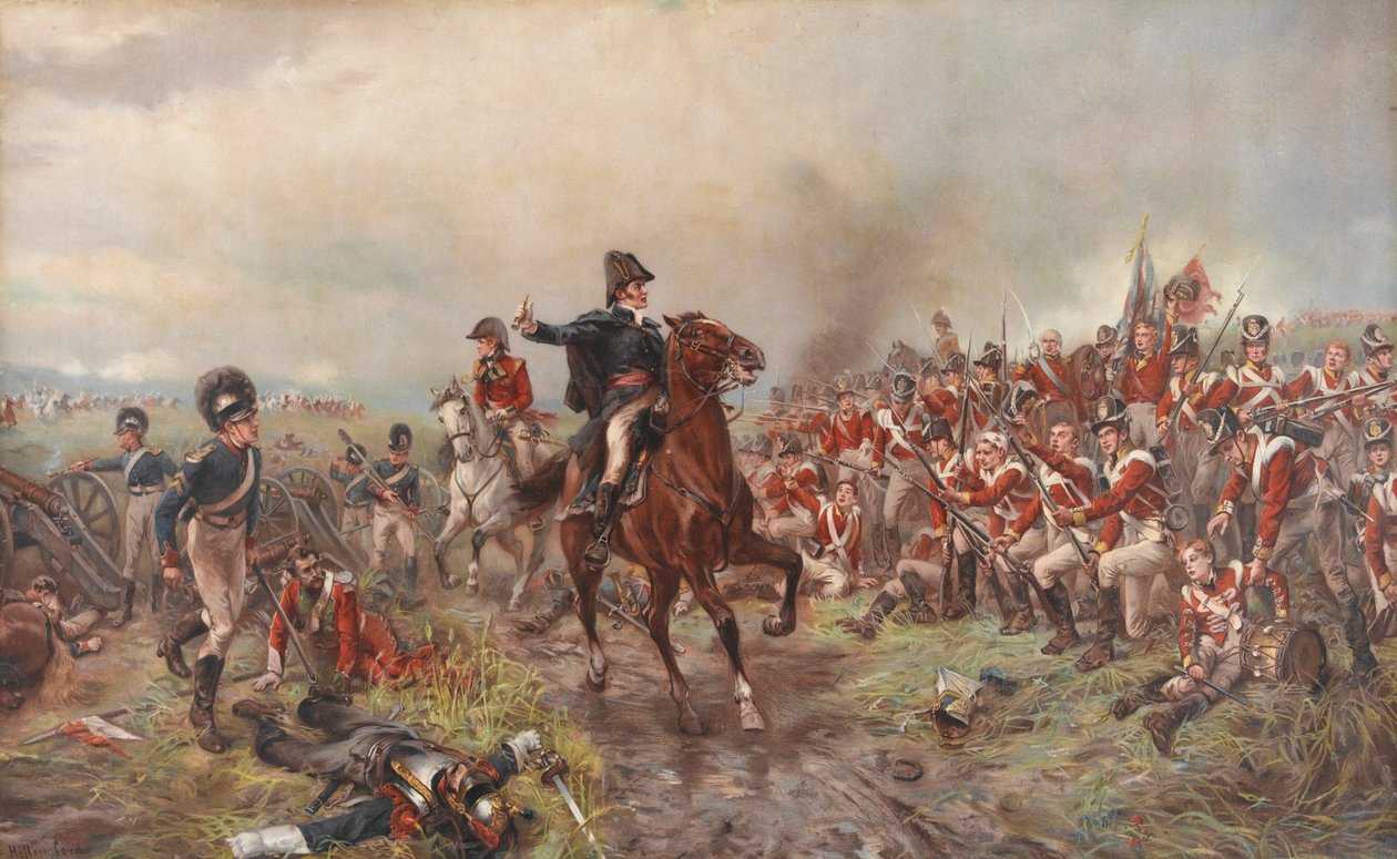 Wellington bij Waterloo door Robert Alexander Hillingford