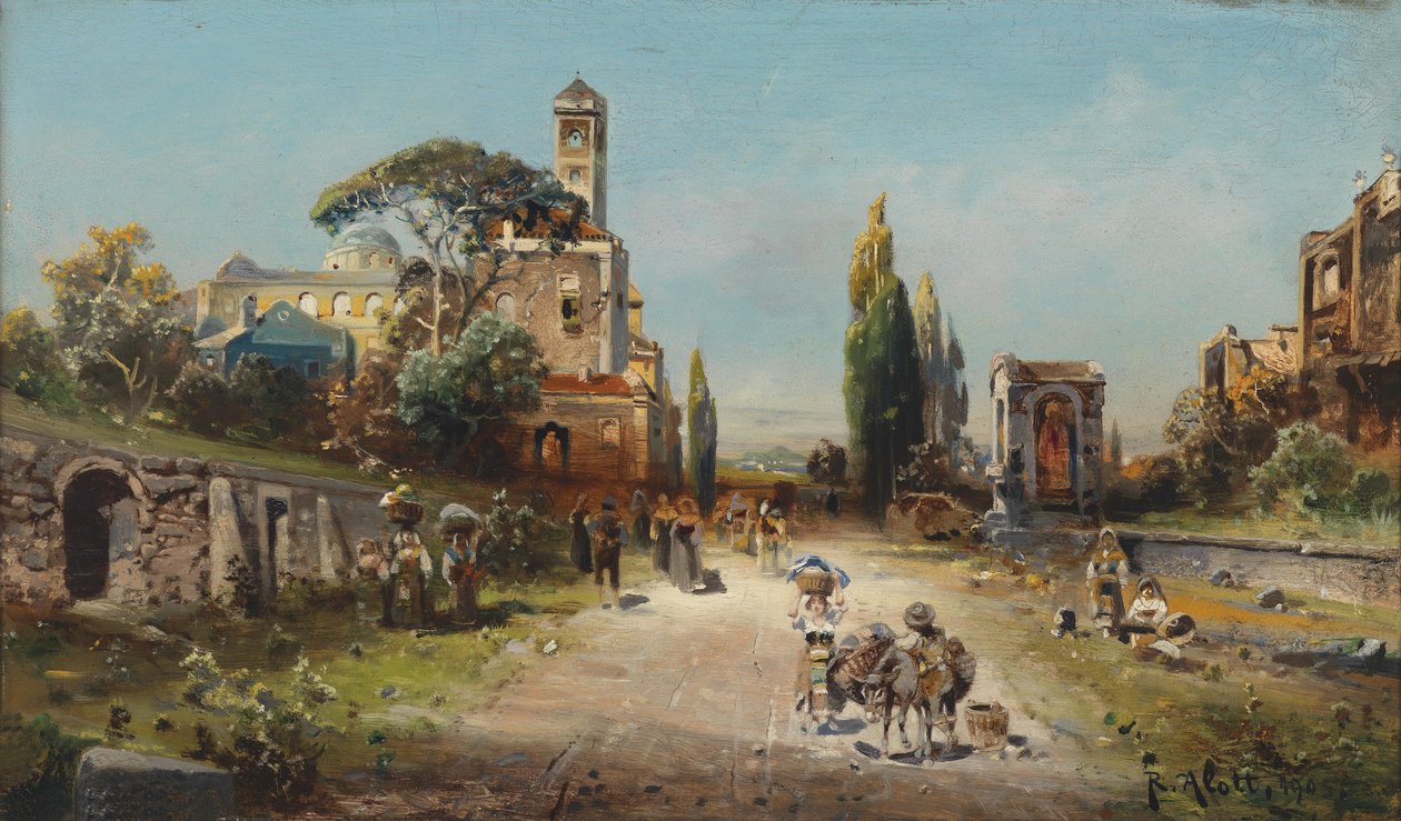 Robert Alott Via Appia 1905 door Robert Alott