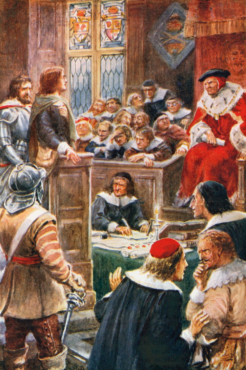 Het proces van Christian en Faithful (kleurenlitho) door Robert Ambrose (after) Dudley