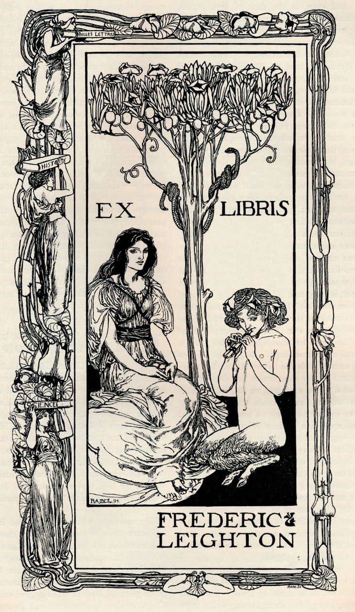 Een boekplaat, 1894 door Robert Anning Bell