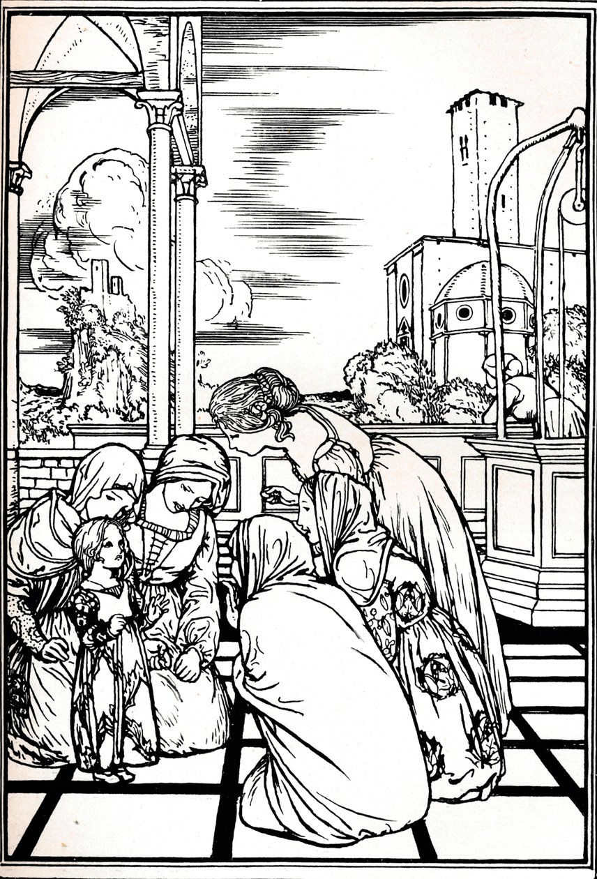 Een illustratie uit De Storm, 1901 door Robert Anning Bell