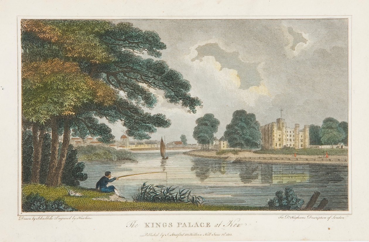 Het koninklijk paleis in Kew door Robert Blemell Schnebbelie