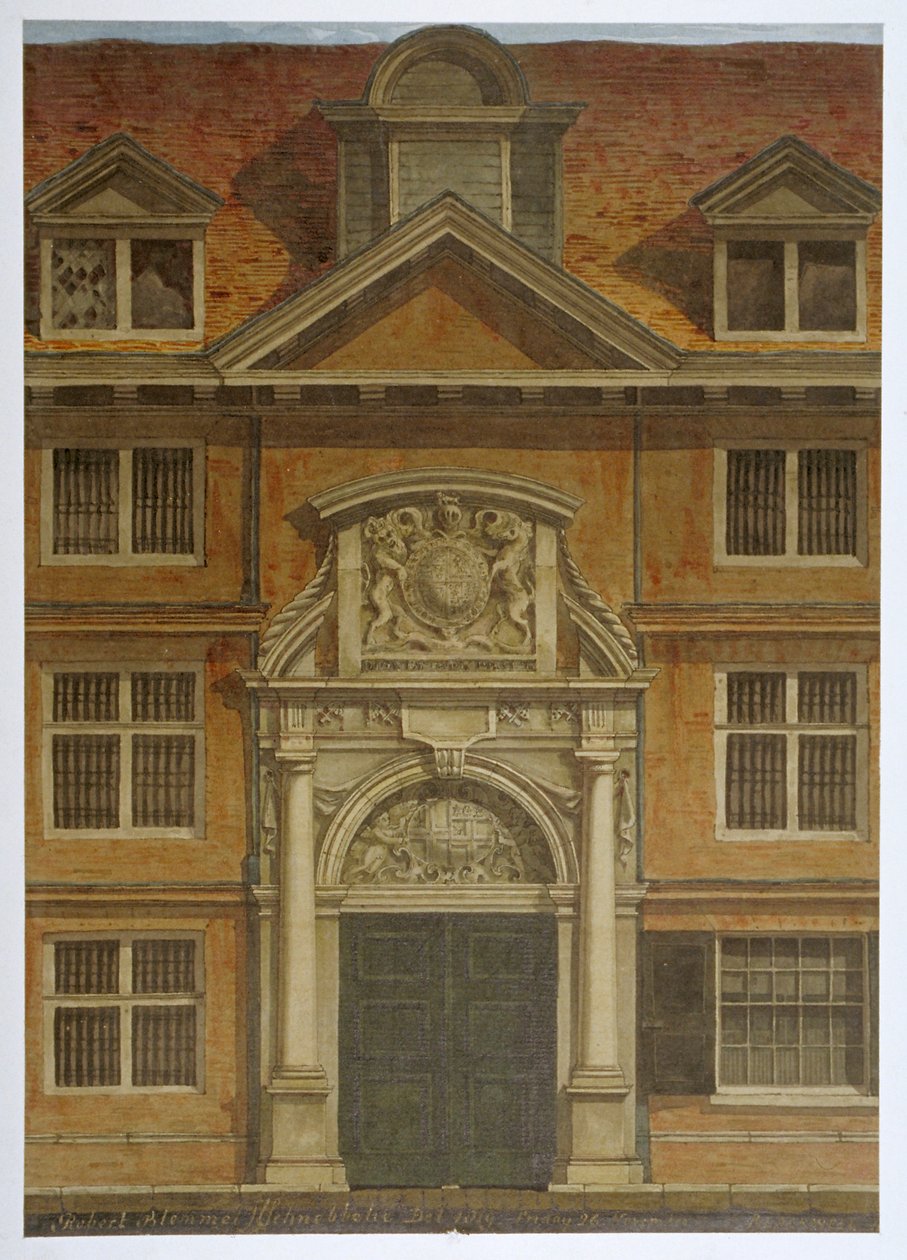 Blackwell Hall, City of London, 1819 door Robert Blemmell Schnebbelie