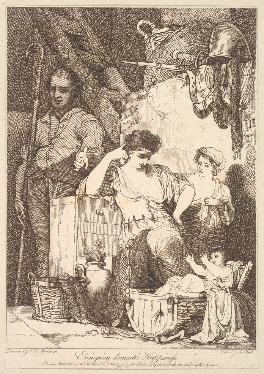 Genieten van huiselijk geluk door Robert Blyth