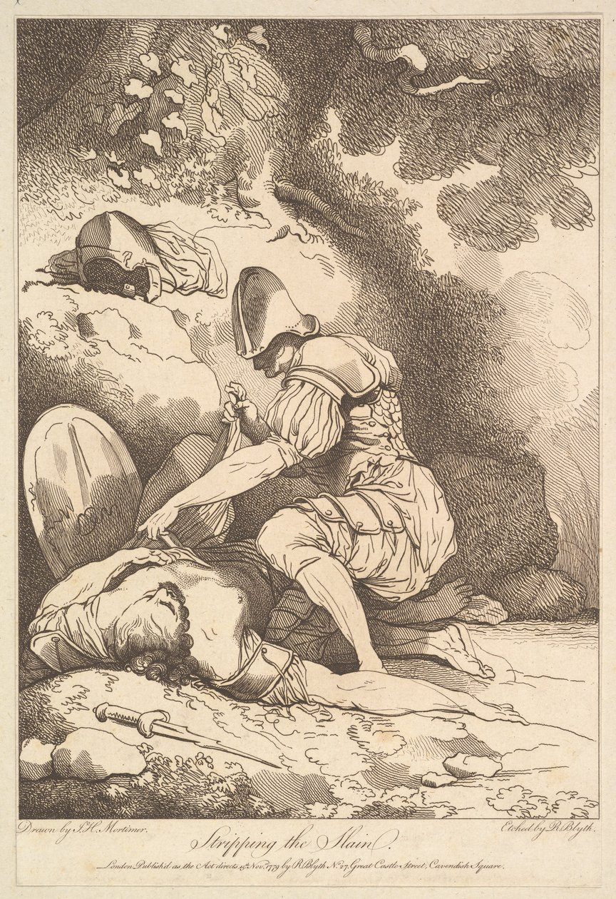 Het beroven van de gesneuvelden, 15 november 1779 door Robert Blyth