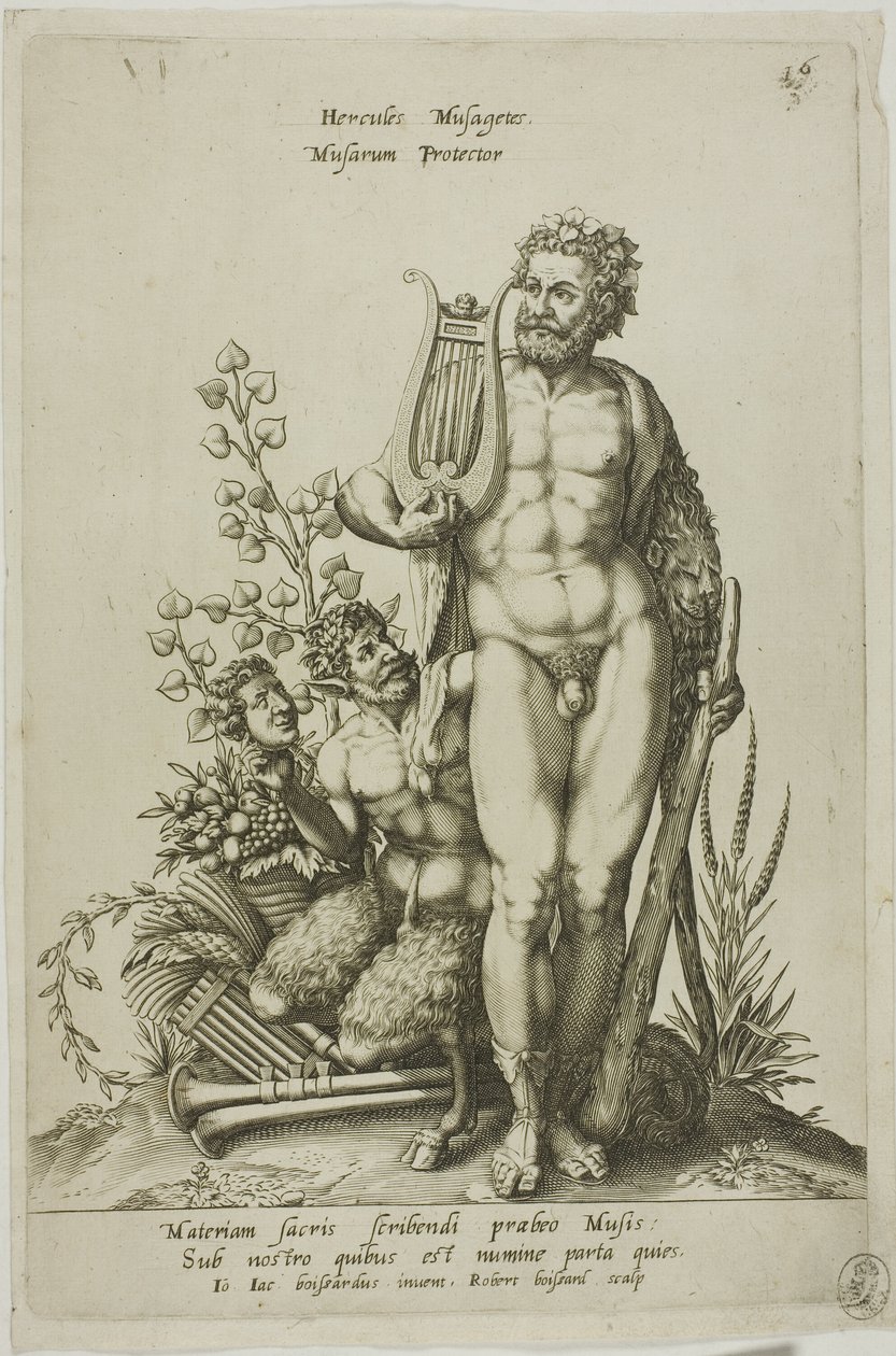 Hercules, plaat 16 van Parnassus Biceps door Robert Boissard