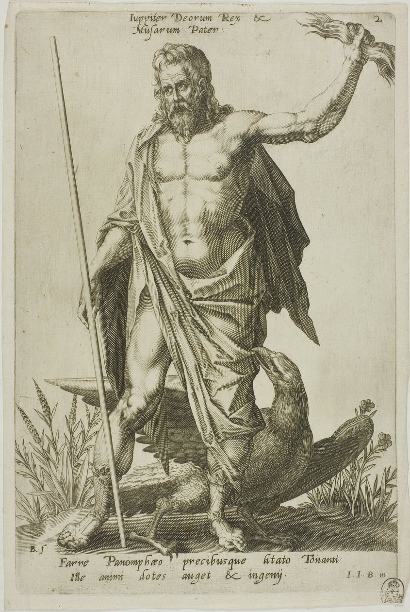 Jupiter, plaat 2 van Parnassus Biceps door Robert Boissard