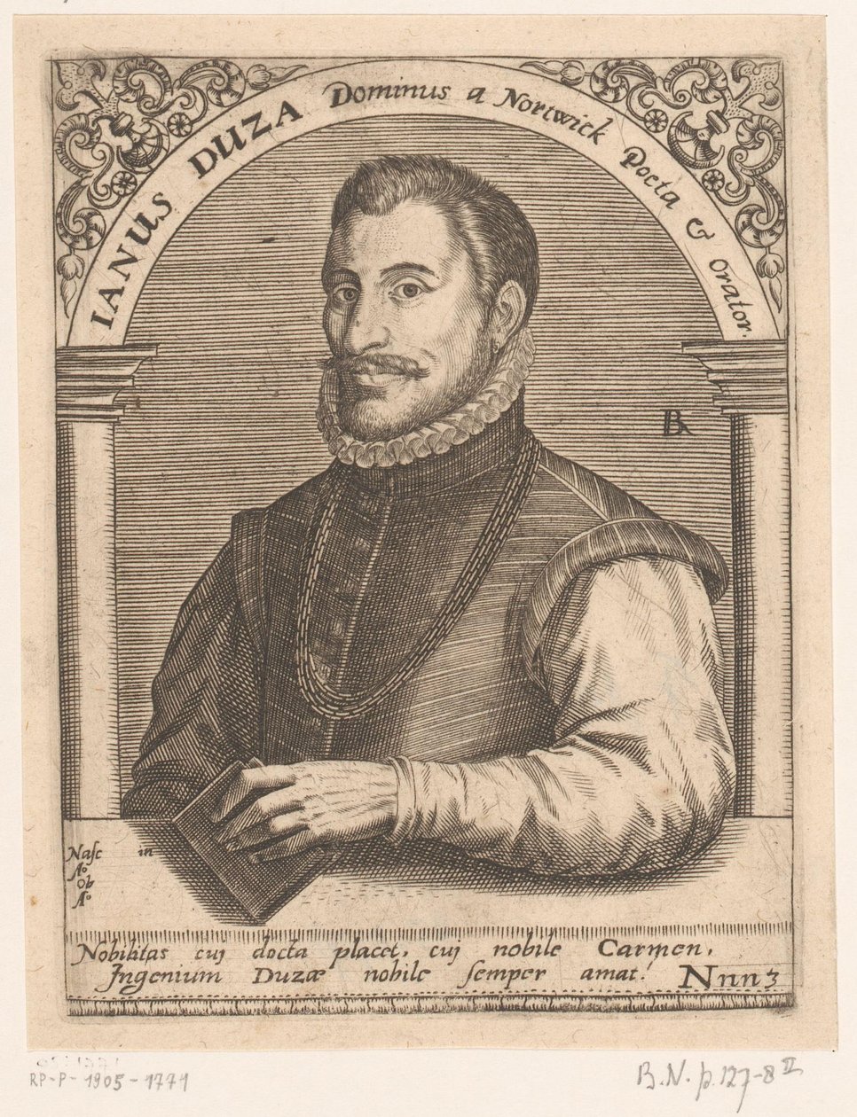 Portret van Janus Dousa door Robert Boissard