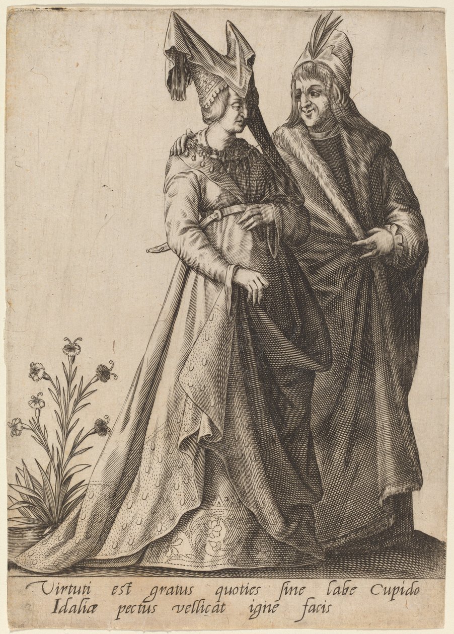 Virtui est gratus quoties... door Robert Boissard after Jean Jacques Boissard