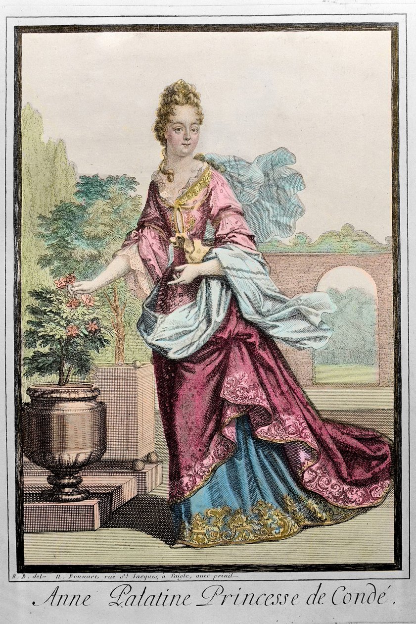 Anne Palatine, Prinses van Condé - gravure door Robert Bonnart door Robert Bonnart