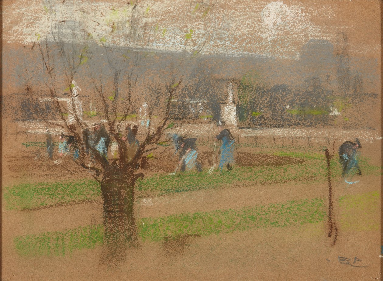 Bollen Planten in de Tuilerieën Tuinen, Parijs door Robert Brough