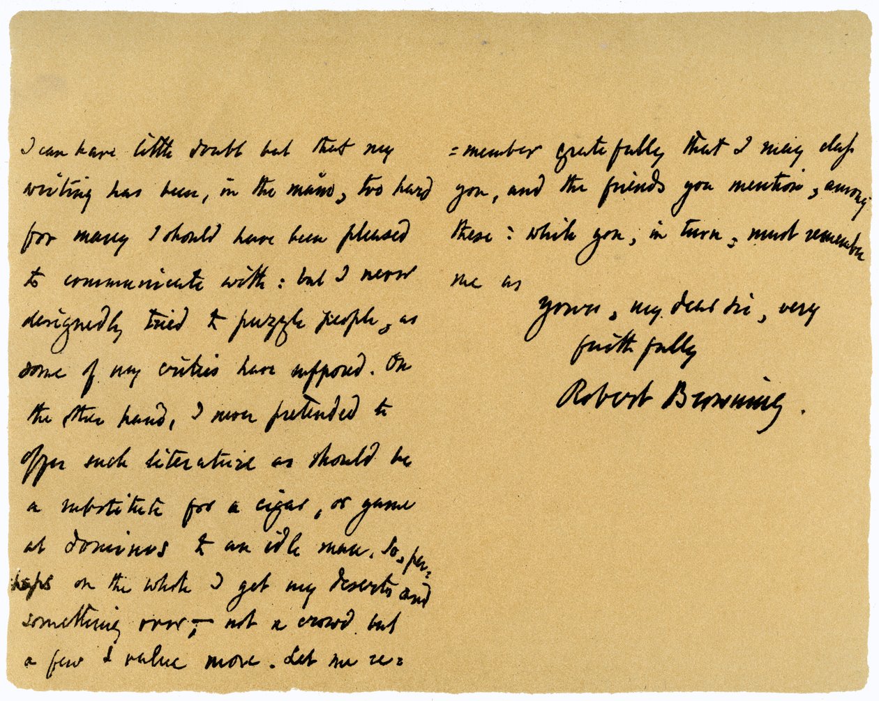 Brief van Robert Browning aan William G Kingsland, 27 november 1868 door Robert Browning