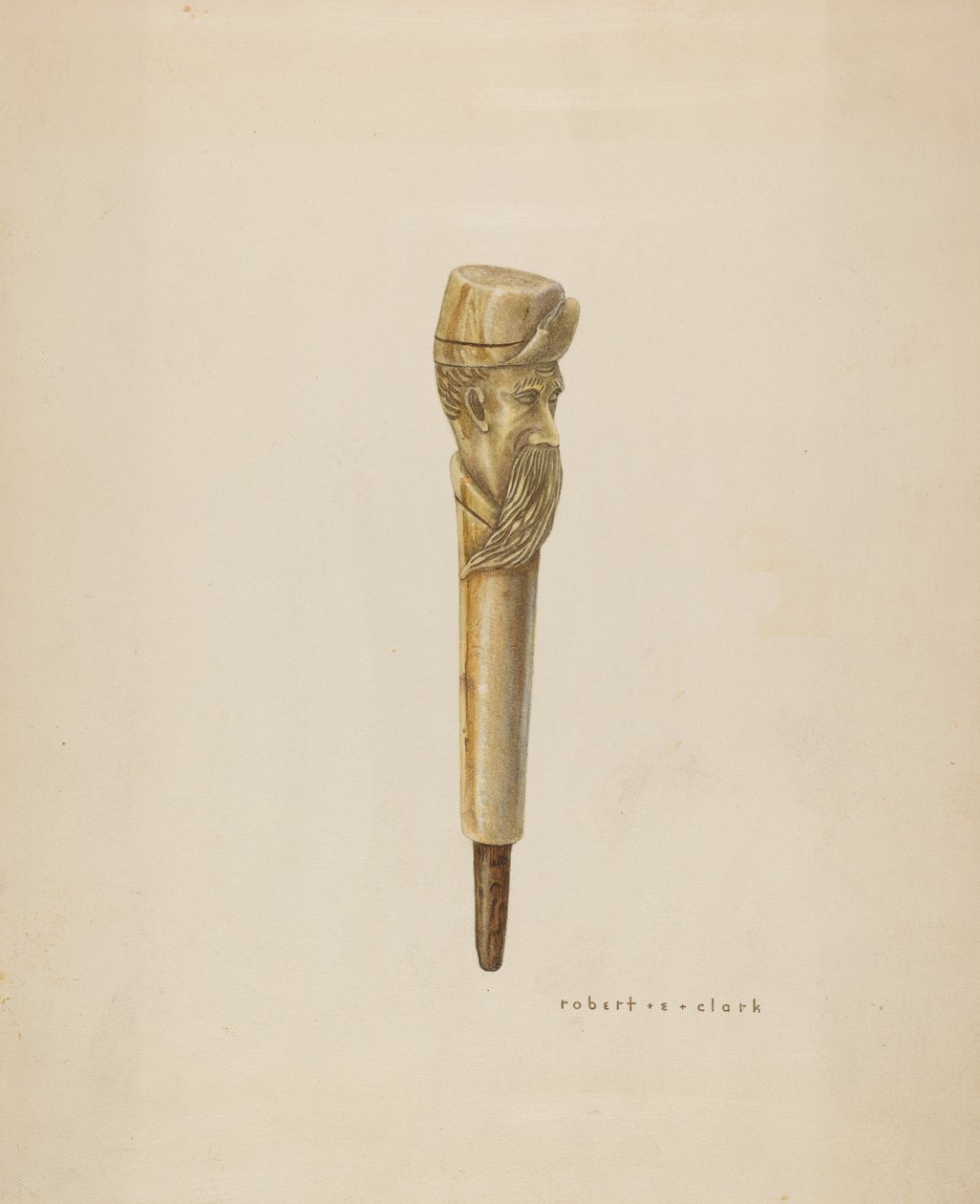 Stokkop of Handvat door Robert Clark