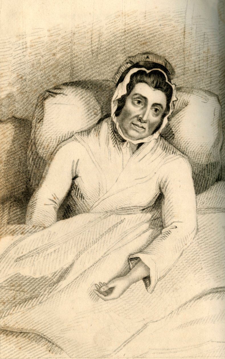 Elizabeth Woodcock - Die bijna 8 dagen in de sneeuw begraven was, 1821 door Robert Cooper