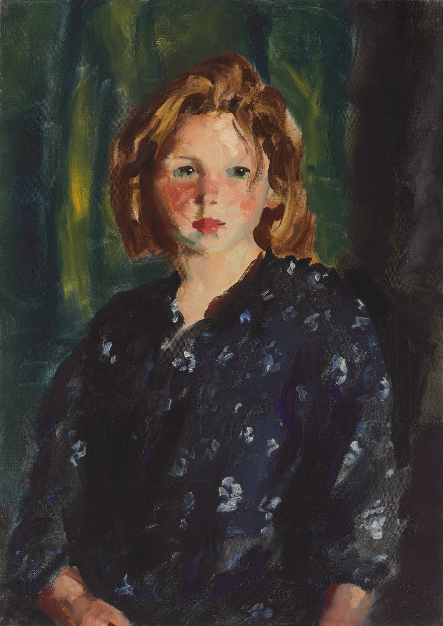 Portret van een meisje door Robert Cozad Henri