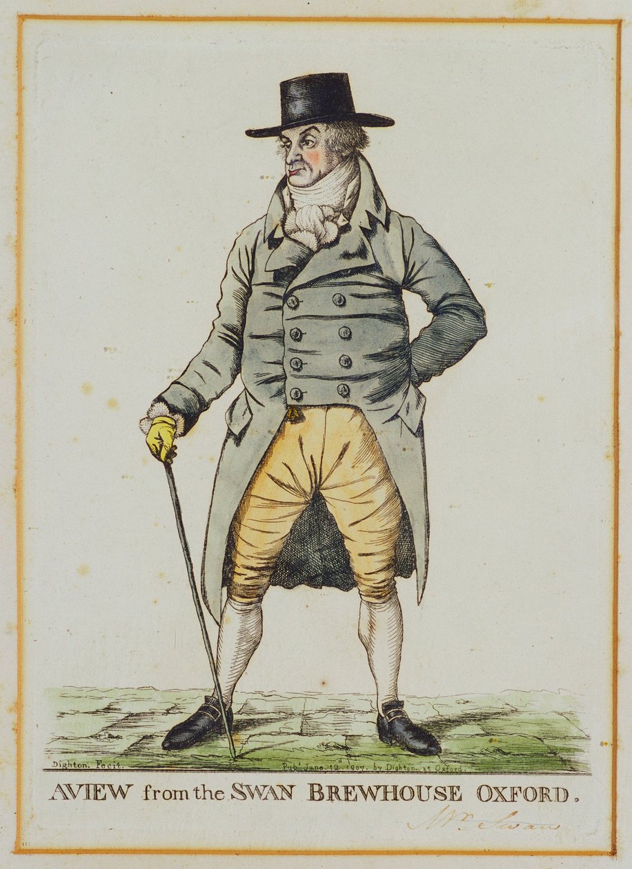 Een uitzicht vanaf de Swan Brewhouse, Oxford door Robert Dighton