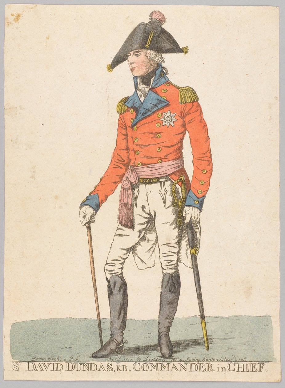 Sir David Dundas, KB, opperbevelhebber door Robert Dighton