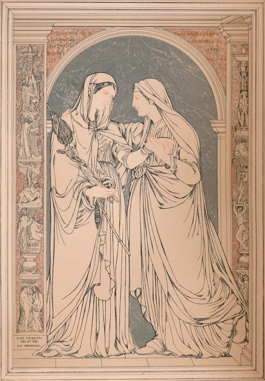 Een marmeren mozaïekfoto, door Baron H. De Triqueti, Parijs, 1893 door Robert Dudley