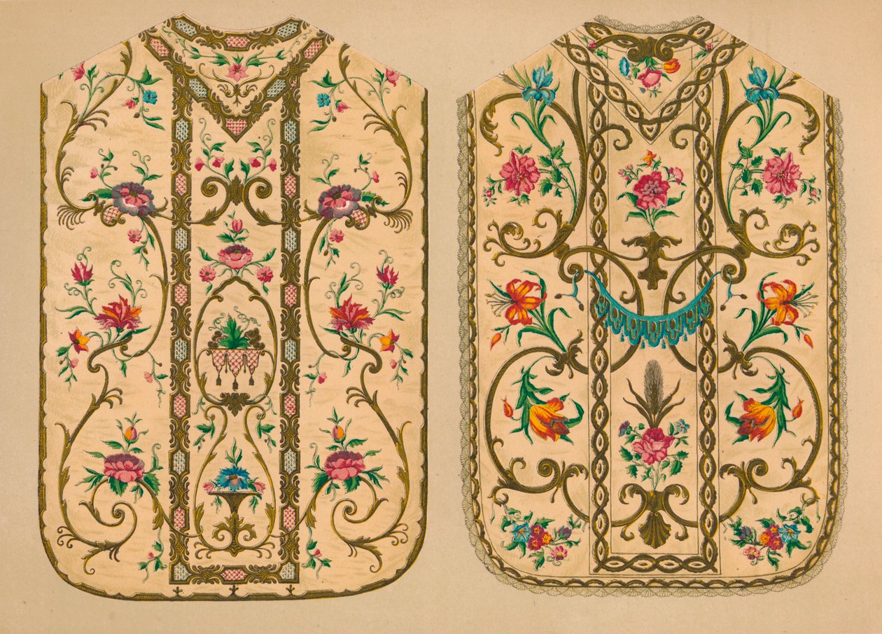 Geborduurde kazuifels door Luigi & Ersilia Martini, 1893 door Robert Dudley