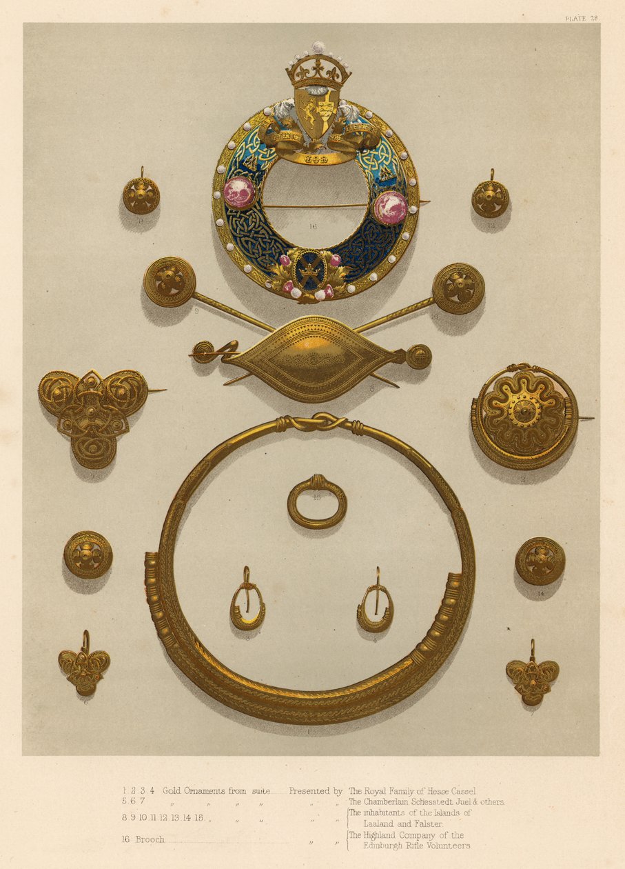 Huwelijkscadeaus (chromolitho) door Robert Dudley