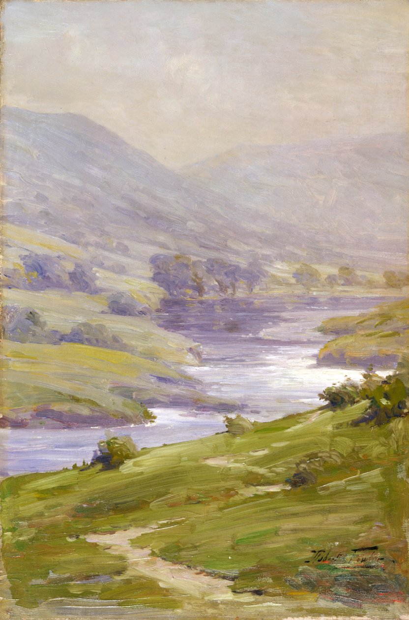 Bocht op de Conway (schilderij) door Robert Fowler