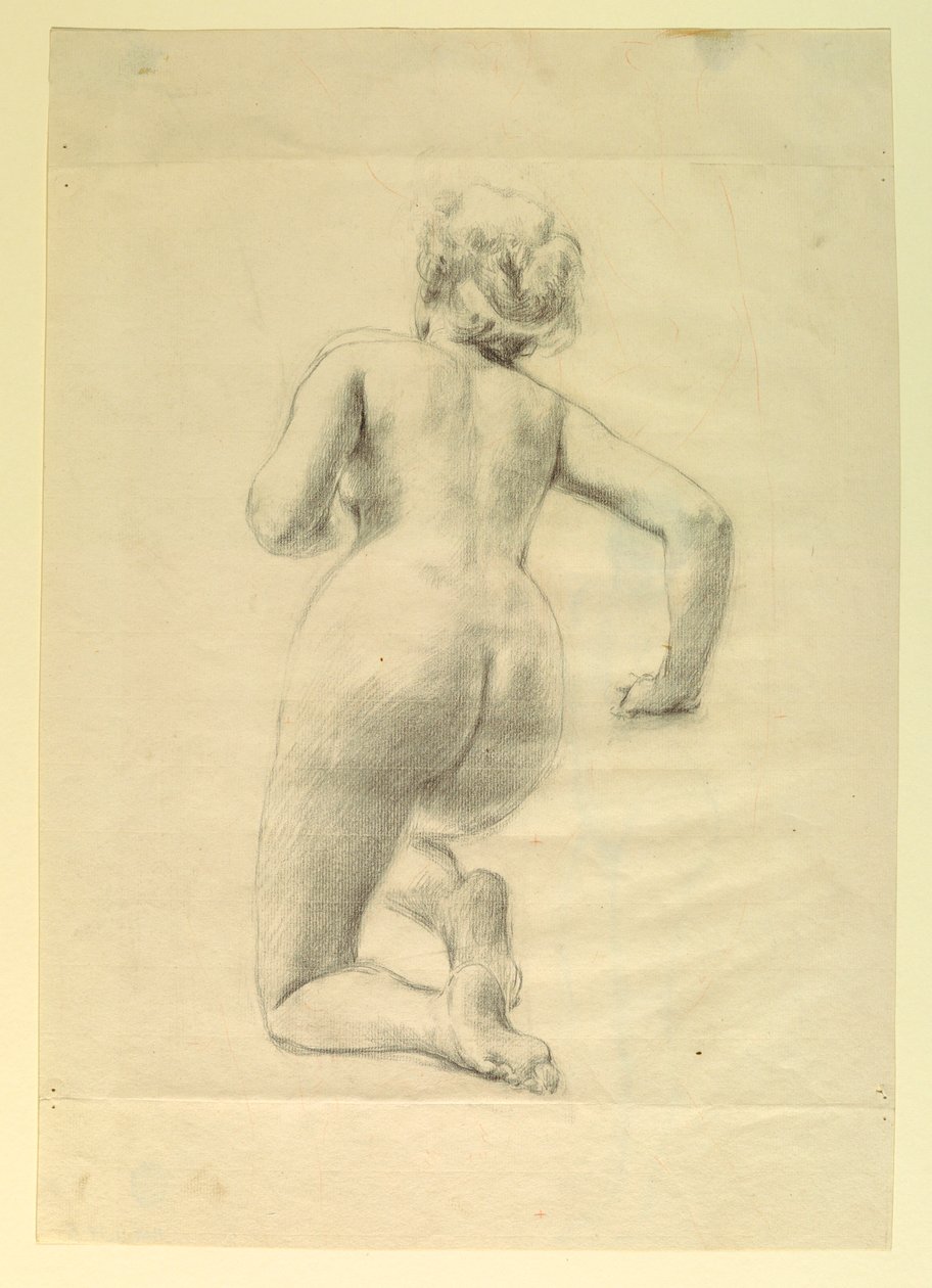 Tekening, Figurale Studie door Robert Frederick Blum