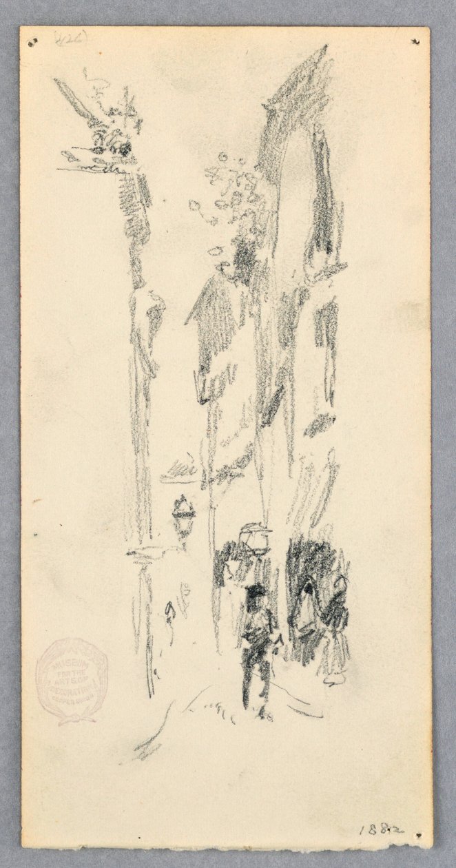 Tekening, Straatbeeld, Venetië, 1882 door Robert Frederick Blum