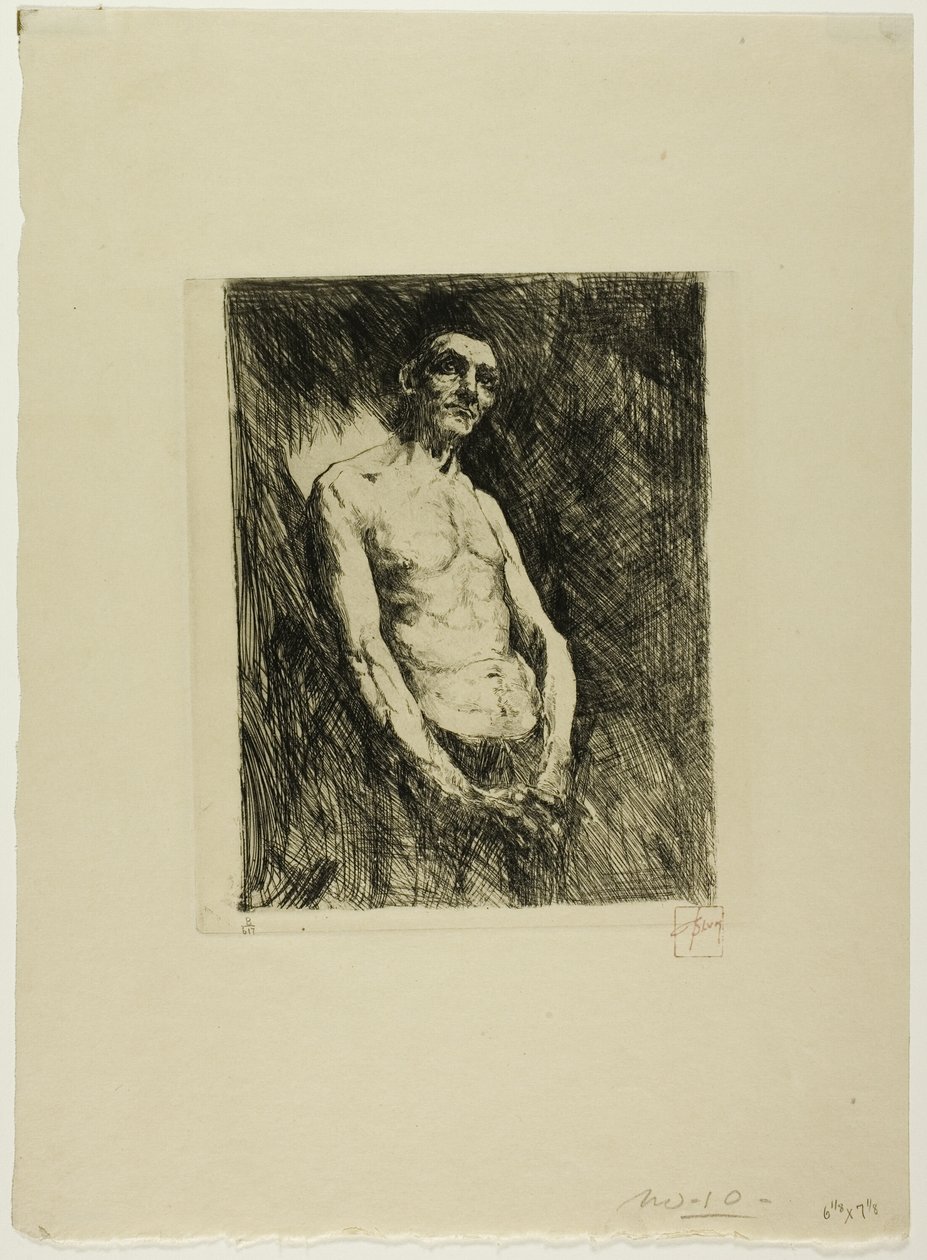 Halfnaakt figuur van een man door Robert Frederick Blum