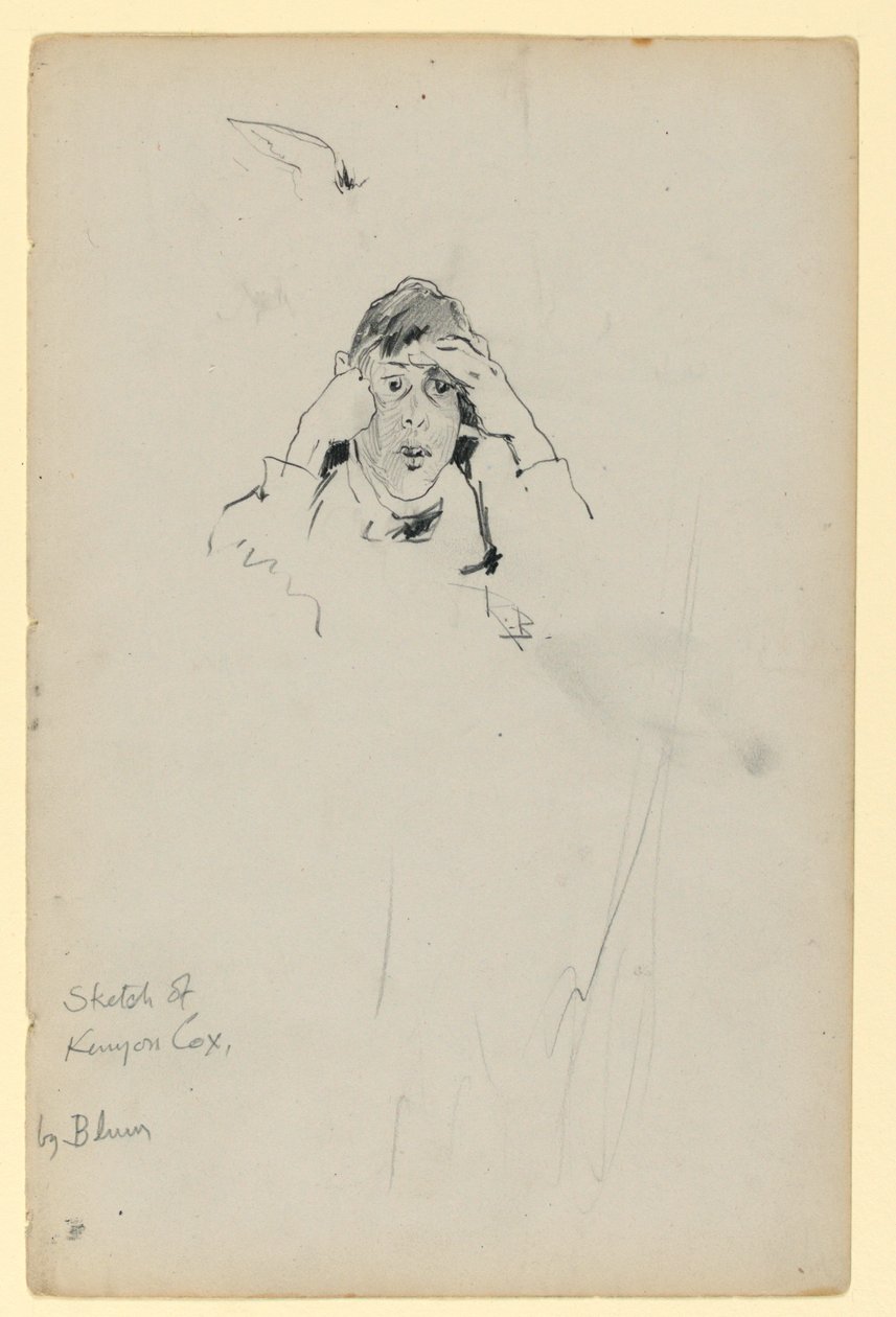 Schets van Kenyon Cox door Robert Frederick Blum