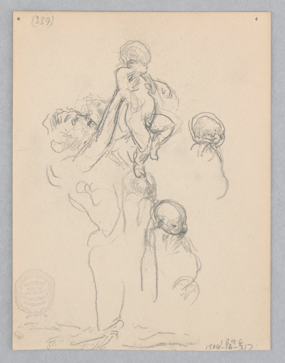 Studie voor een dansende vrouw, "Moods to Music," Mendelssohn Glee Club, New York, NY door Robert Frederick Blum
