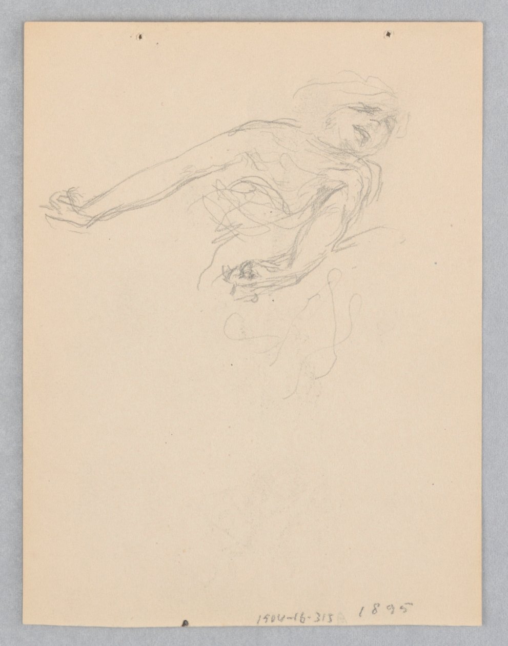 Studie voor een dansende vrouw, "Moods to Music," Mendelssohn Glee Club, New York, NY door Robert Frederick Blum