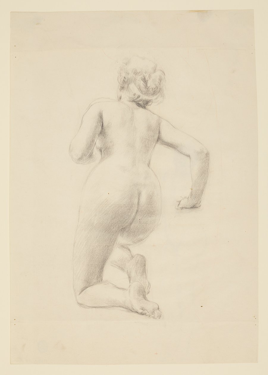 Studie voor een knielende vrouw, “Vintage Festival,” Mendelssohn Glee Club, New York, NY door Robert Frederick Blum