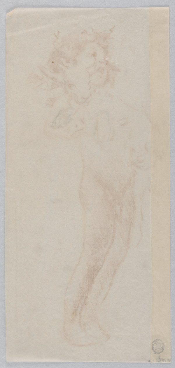 Studie voor staande jongen met geit, “Vintage Festival,” Mendelssohn Glee Club, New York, NY door Robert Frederick Blum