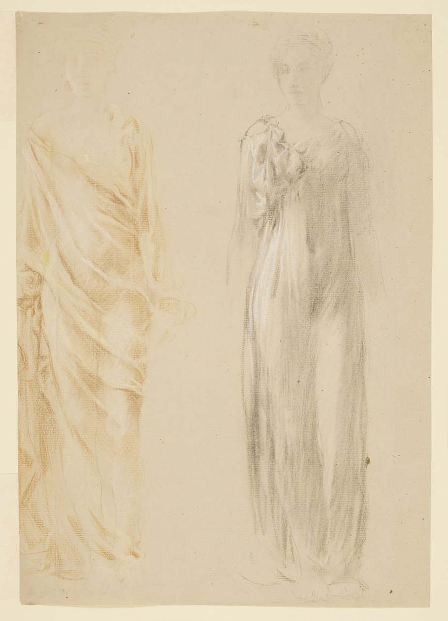 Studie voor staande vrouw, "Vintage Festival," Mendelssohn Glee Club, New York, NY door Robert Frederick Blum