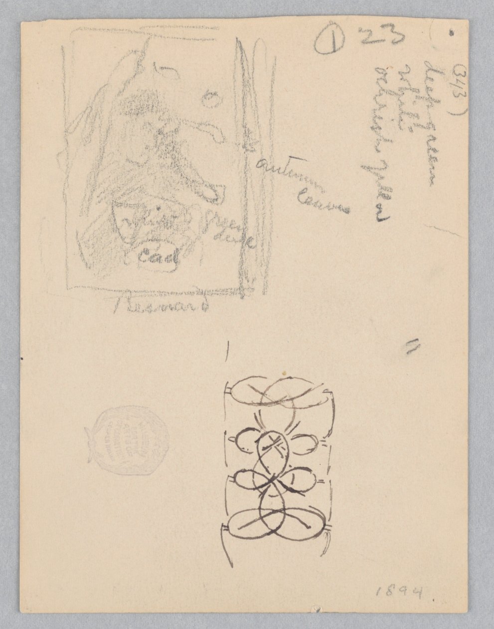 Studie voor het landschap, "Moods to Music," Mendelssohn Glee Club, New York, NY door Robert Frederick Blum