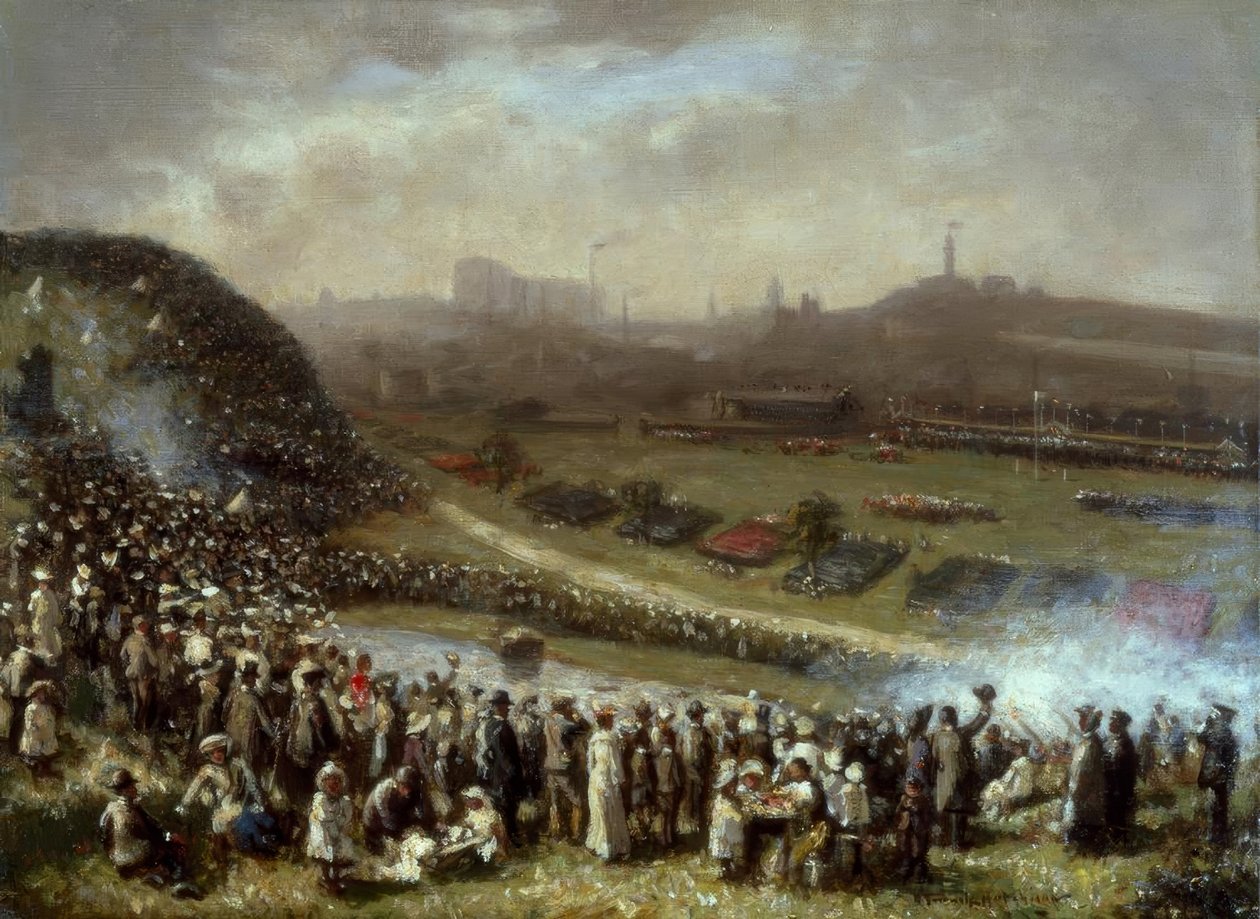 At the races, Glasgow door Robert Gemmell Hutchison