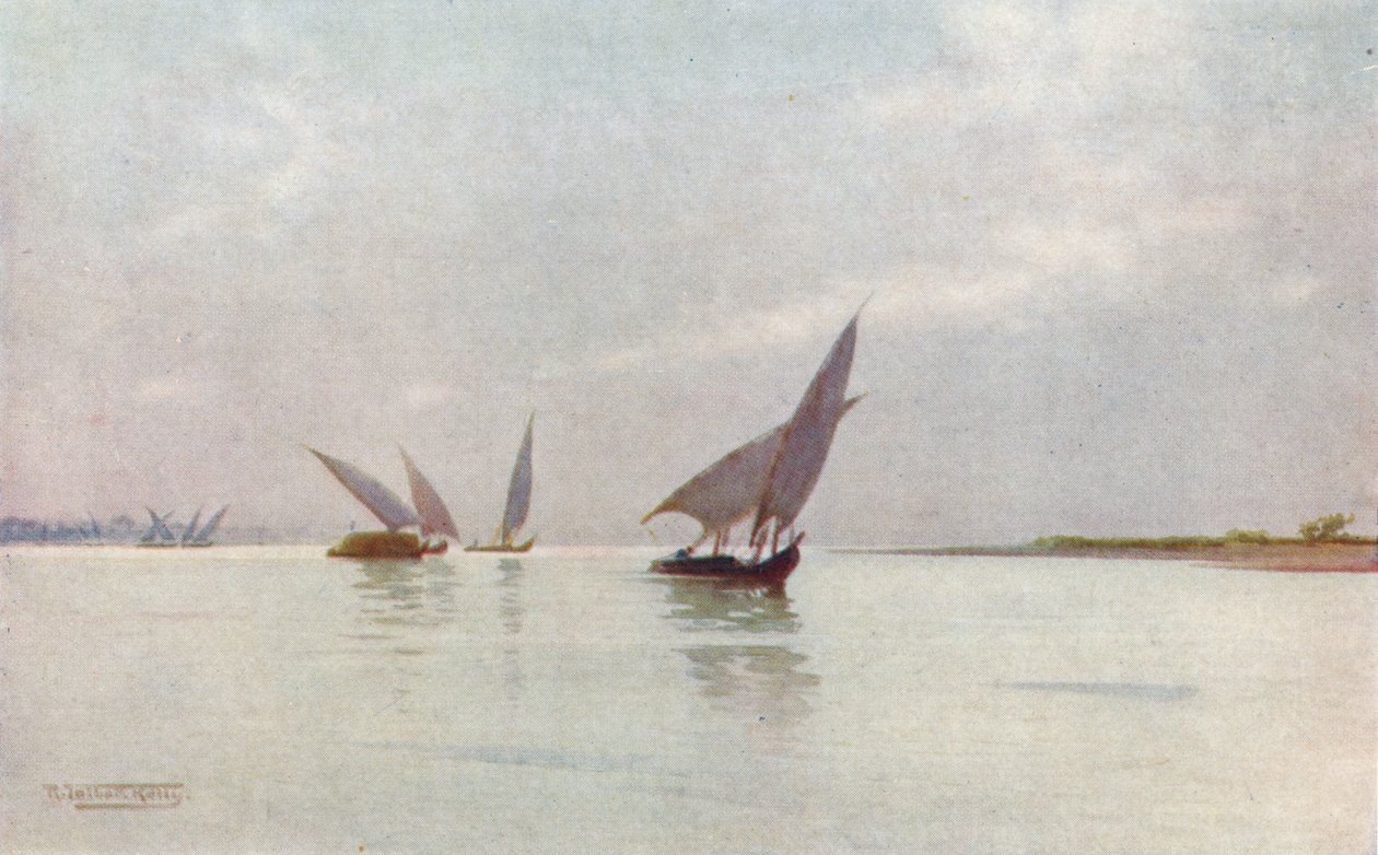 Een zilveren dag aan de Nijl, c1880 door Robert George Talbot Kelly