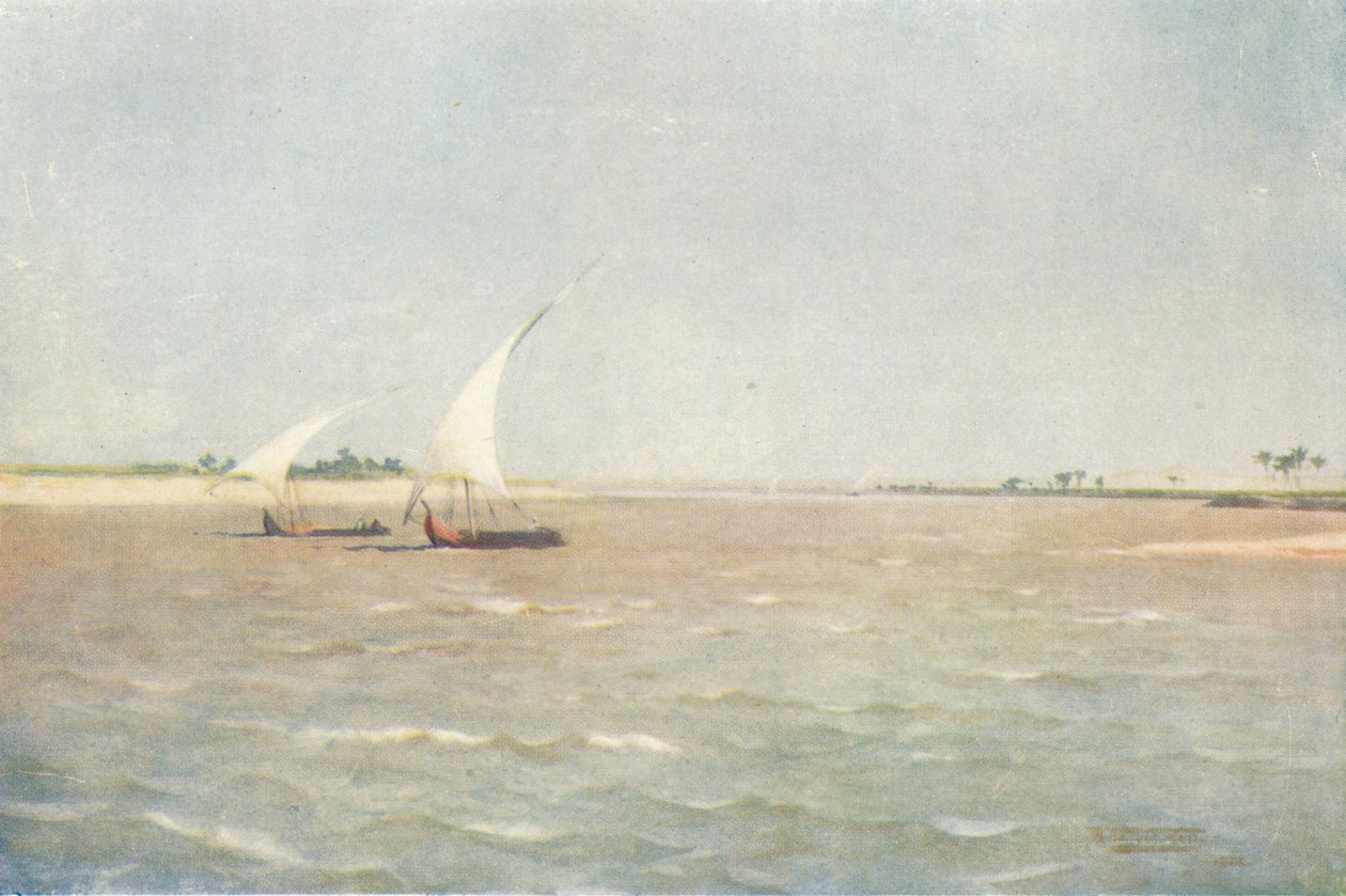 Noordenwind op de Boven-Nijl, ca. 1880 door Robert George Talbot Kelly