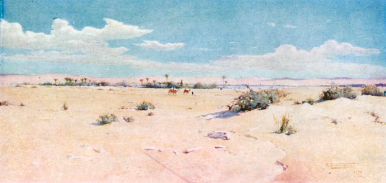 Tel-el-Kebir (kleurenlitho) door Robert George Talbot Kelly