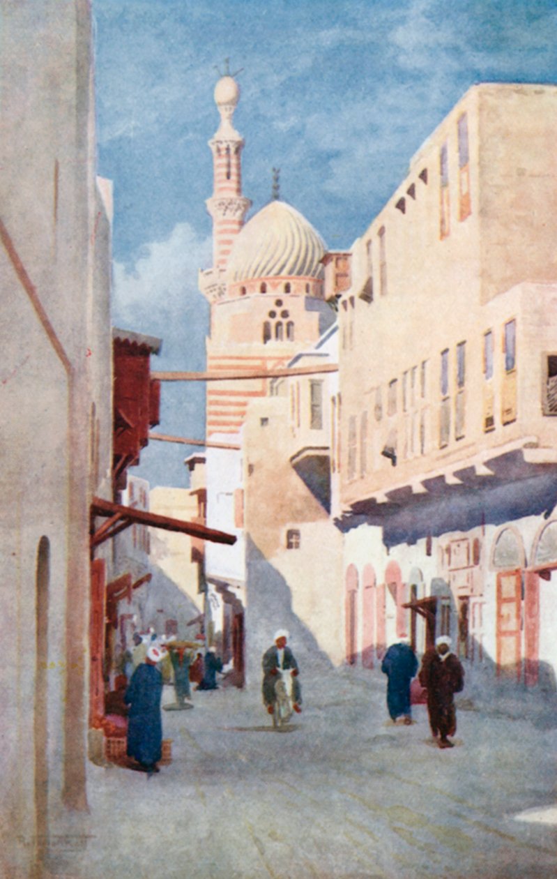 De Sais-moskee, Caïro (kleurenlitho) door Robert George Talbot Kelly