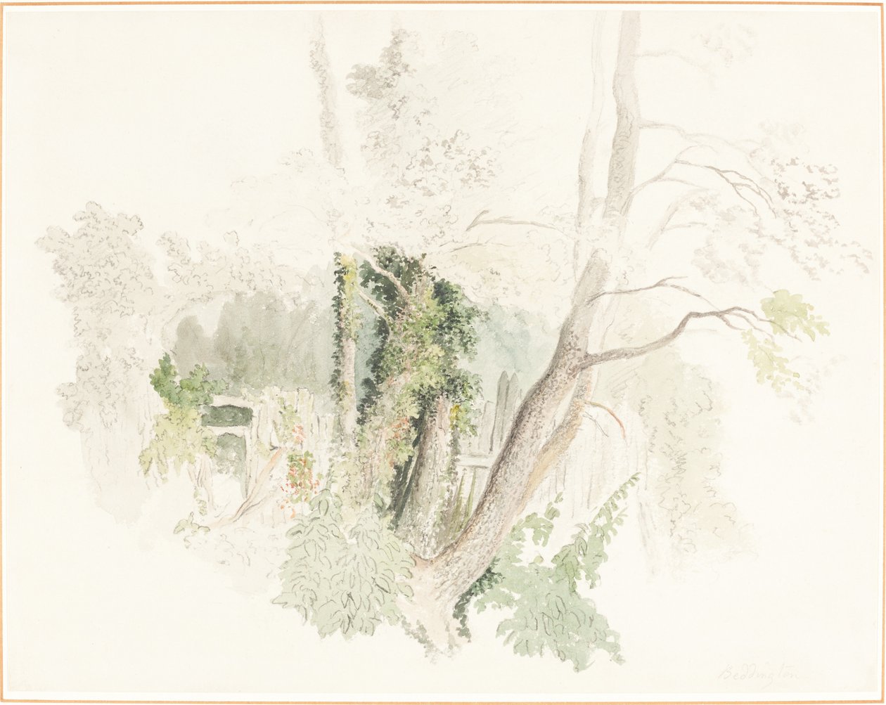 Bomen bij Beddington door Robert Hills